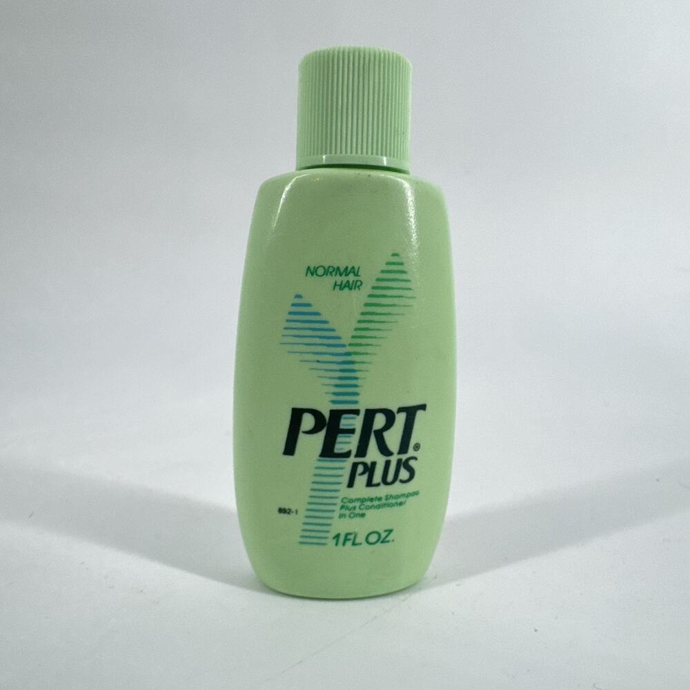 Pert Plus Vtg 1987 Normal Hair Shampoo Conditioner 1 fl oz Travel Size Prop